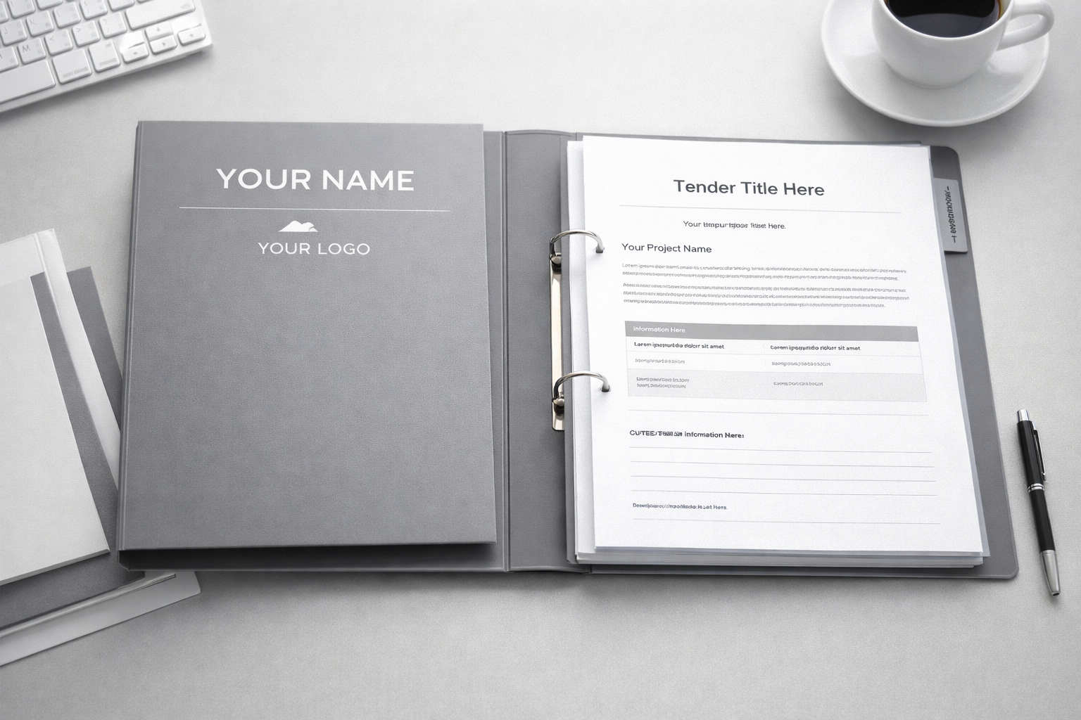 Tender Submission Folder (A4 Premium)