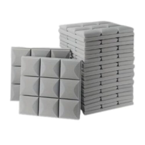 Acoustic Panel Echo-Less Foam Grey Mushroom 30x30x5cm (Pack of 12)