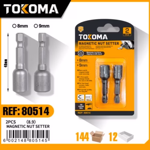 2PCS (8.9mm) Magnetic Socket Set 48mm