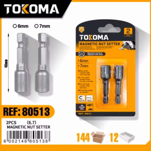 2PCS (6.7mm) Magnetic Socket Set 48mm