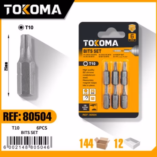 T10 Screwdriver Bit Set 6PCS