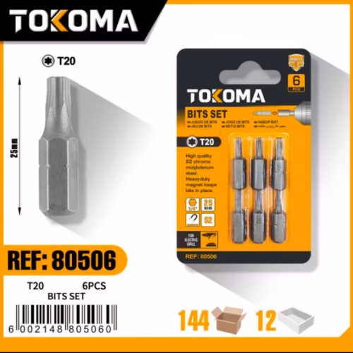 T20 Screwdriver Bit Set 6PCS