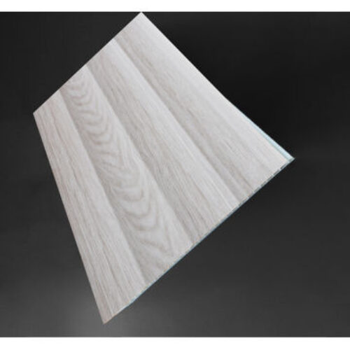 Curve grey woodgrain pvc ceiling 7.5mmx3900x250