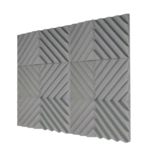 Echo-Less Diagonal Acoustic Foam Panel – Grey (12 Pack)