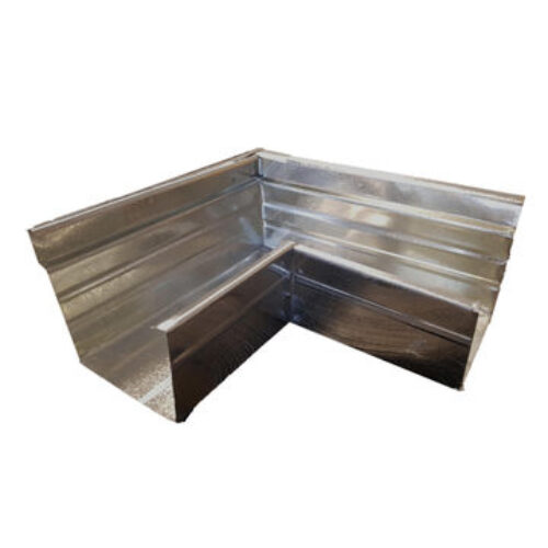 Galvanized Steel Square Gutter External Corner 75mm x 100mm PREMIER